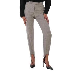 Burberry riding pants ladies size 4 White Brown Black Houndstooth Check Jodhpurs